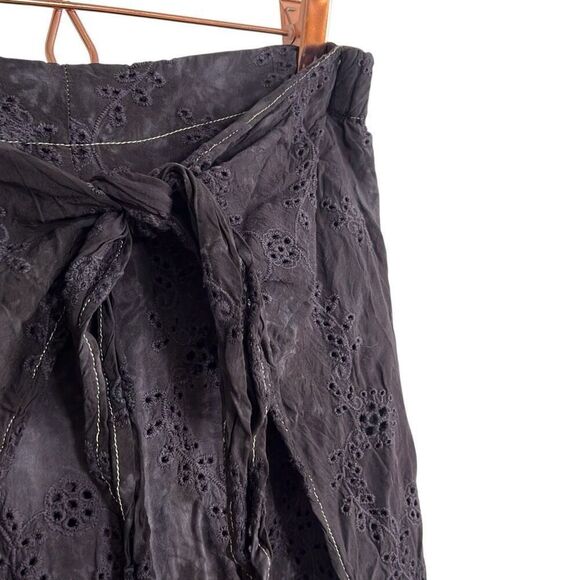 Young Fabulous & Broke Tie Dye Eyelet Tie Front Harem Pants Gray Size Small - Picture 4 of 8